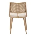 Giulia chair pakoworld pe rattan fabric beige-metal natural 49x52x80cm