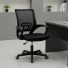 Berto II pakoworld office chair with mesh fabric in black shade 60x48x85-95cm