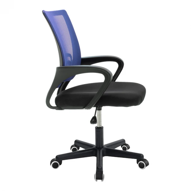 Berto II pakoworld office chair with mesh fabric in blue-black shade 60x48x85-95cm