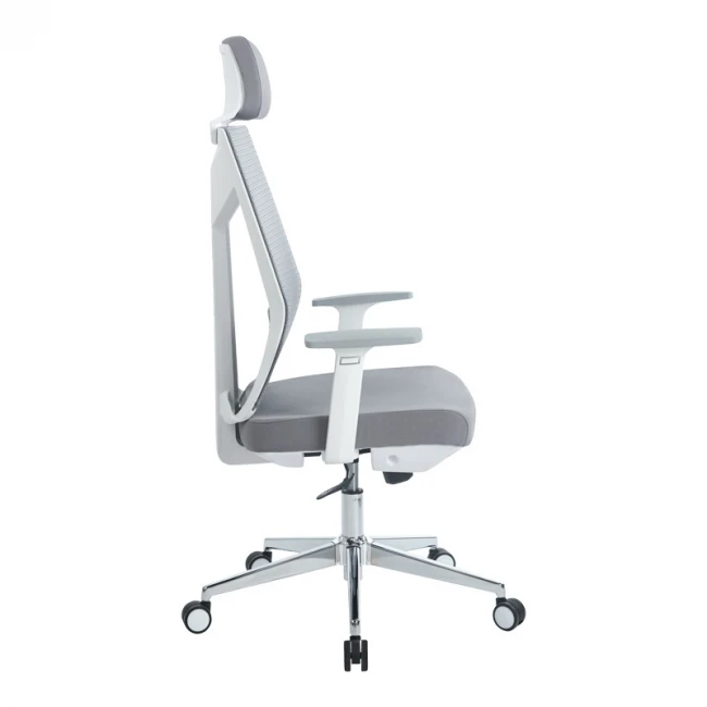 Manager office chair Commend pakoworld with fabric mesh in grey color