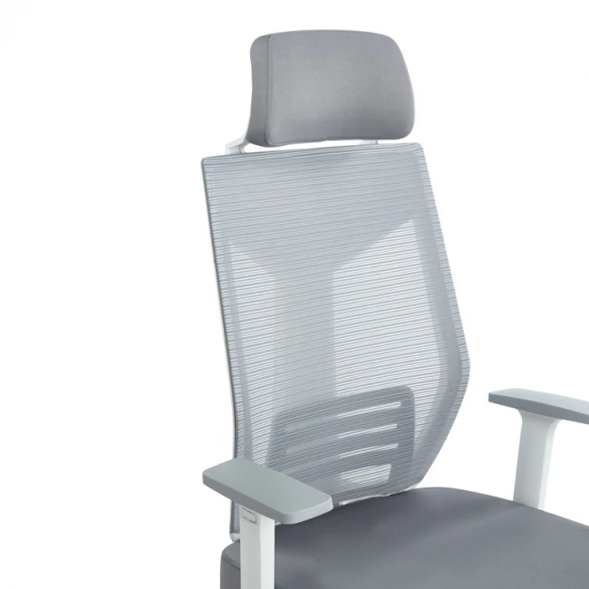 Manager office chair Commend pakoworld with fabric mesh in grey color