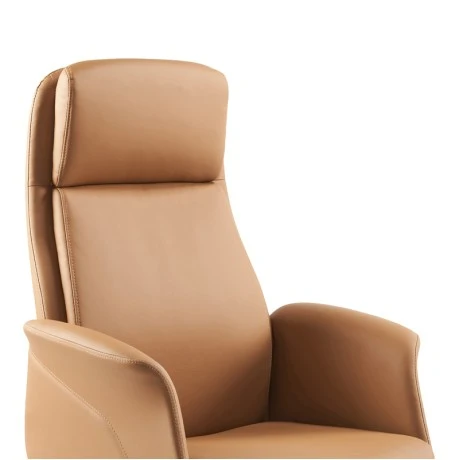 Καρέκλα γραφείου διευθυντή Derjio pakoworld καφέ pu 68x66x115εκ