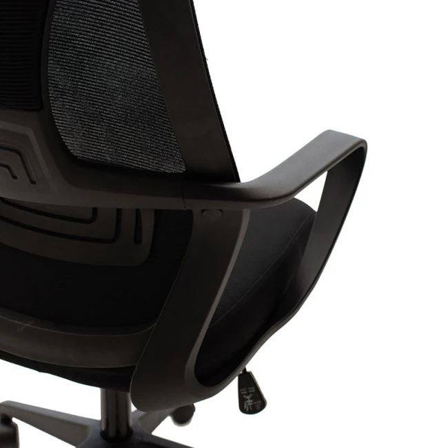 Manager office chair Dolphin pakoworld with fabric mesh in black colour