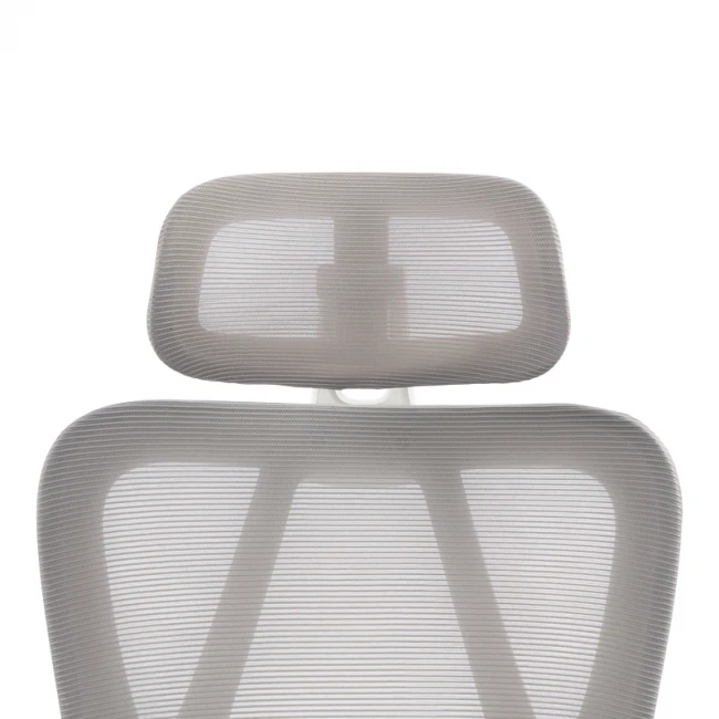 Καρέκλα γραφείου διευθυντή Exeter pakoworld λευκή - mesh γκρι 50x58x119-129εκ