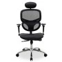 Manager office chair Freedom pakoworld SUPREME QUALITY mesh-pu in black colour