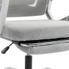 Manager's office chair with footrest Meton pakoworld white - mesh grey 48x60x118-128cm