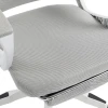 Manager's office chair with footrest Meton pakoworld white - mesh grey 48x60x118-128cm