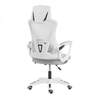 Manager's office chair with footrest Meton pakoworld white - mesh grey 48x60x118-128cm