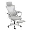 Manager's office chair with footrest Meton pakoworld white - mesh grey 48x60x118-128cm