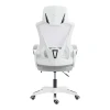 Manager's office chair with footrest Meton pakoworld white - mesh grey 48x60x118-128cm