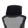 Καρέκλα γραφείου διευθυντή με υποπόδιο Meton pakoworld λευκό - mesh μαύρο 48x60x118-128εκ