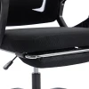 Καρέκλα γραφείου διευθυντή με υποπόδιο Meton pakoworld mesh χρώμα μαύρο 48x60x118-128εκ