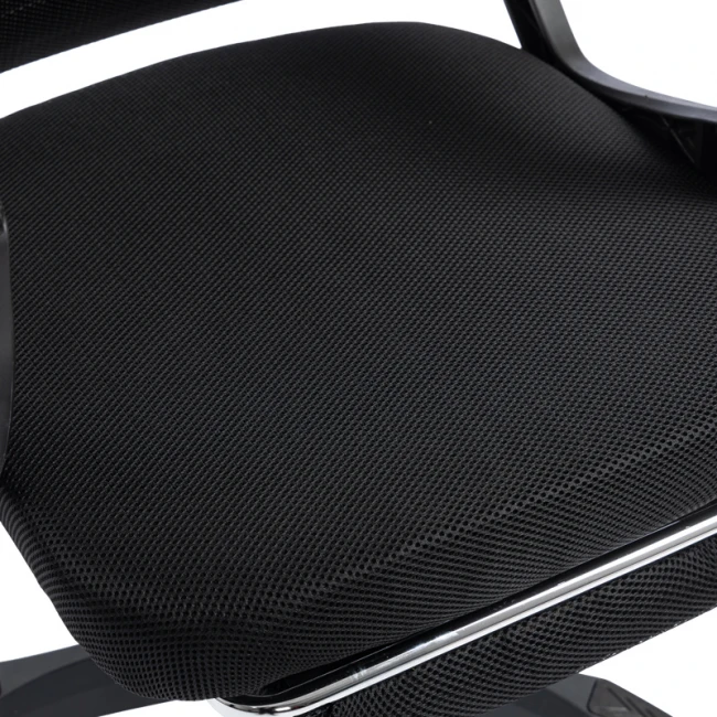 Καρέκλα γραφείου διευθυντή με υποπόδιο Meton pakoworld mesh χρώμα μαύρο 48x60x118-128εκ