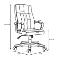 Manager office chair Roby pakoworld with PU in black colour