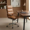 Manager office chair Tokyo pakoworld with pu brown tabac antique colour
