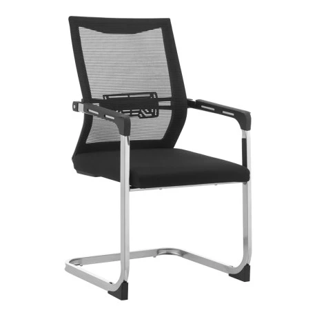 Visitor office chair Chromatic pakoworld black mesh with metal 54x53x97cm