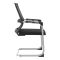 Visitor office chair Chromatic pakoworld black mesh with metal 54x53x97cm