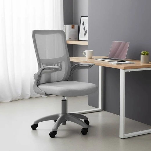 Καρέκλα γραφείου εργασίας Annalise pakoworld mesh γκρι 57x53x100εκ