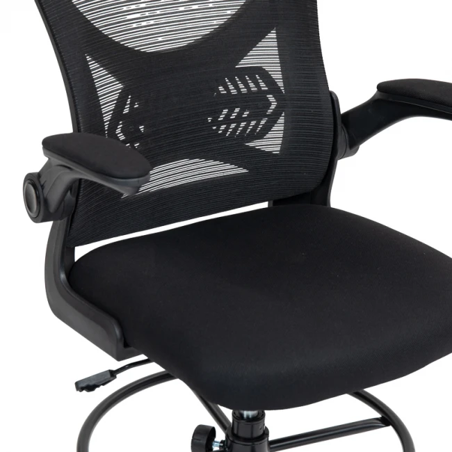 Work chair manager Derzio pakoworld mesh black fabric 62x53x131cm