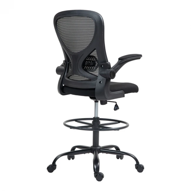 Work chair manager Derzio pakoworld mesh black fabric 62x53x131cm