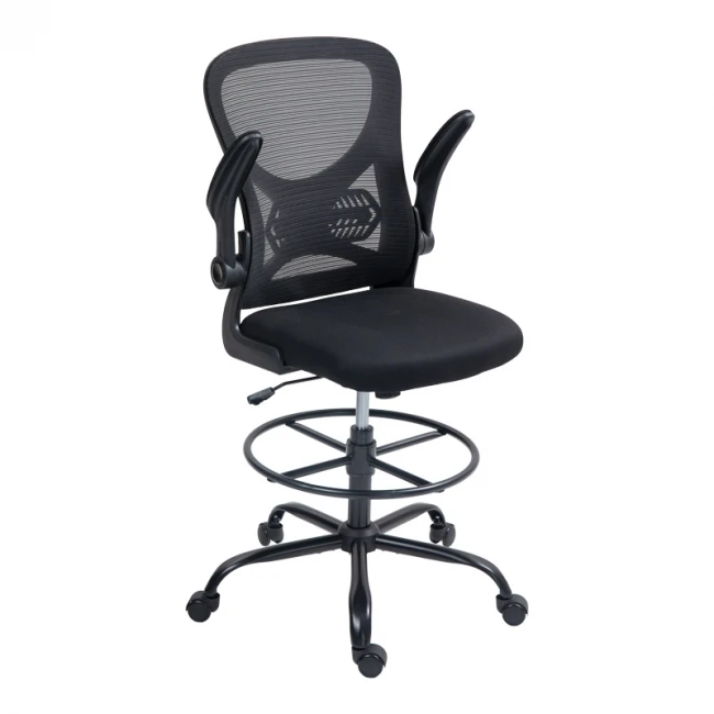 Work chair manager Derzio pakoworld mesh black fabric 62x53x131cm