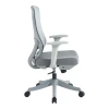 Litulo pakoworld office chair mesh fabric in grey shade 51x50.5x98/106cm