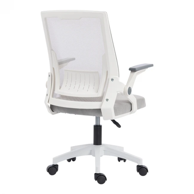 Penza office chair pakoworld white - mesh grey 48x58x92-102cm