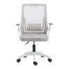 Penza office chair pakoworld white - mesh grey 48x58x92-102cm