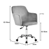 Office chair Xever pakoworld velvet grey