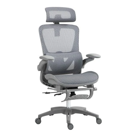 Καρέκλα γραφείου εργασίας Zenyk pakoworld mesh σε grey απόχρωση 63x70x126εκ