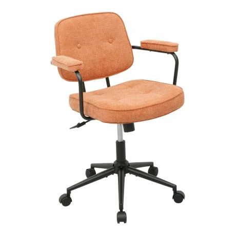 Καρέκλα γραφείου Leberta pakoworld terracotta ύφασμα 64x63,5x86-96εκ