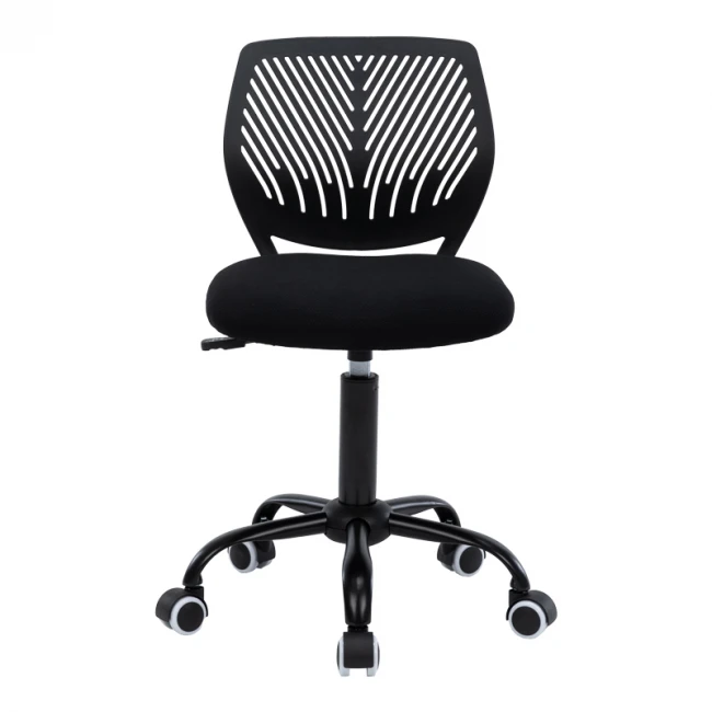 Kid's office chair Kador pakoworld fabric mesh in black color 52x52x72-84cm
