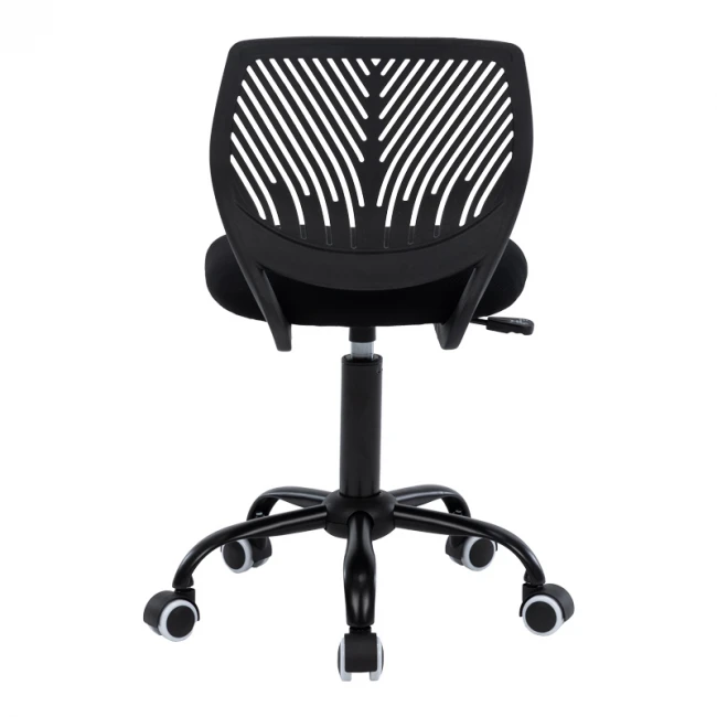 Kid's office chair Kador pakoworld fabric mesh in black color 52x52x72-84cm