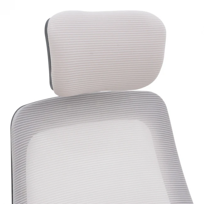 Office chair Peja pakoworld fabric mesh grey-beige and black frame 58x60x107-117cm