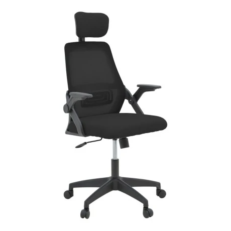 Καρέκλα γραφείου Peja pakoworld mesh ύφασμα μαύρο 58x60x107-117εκ