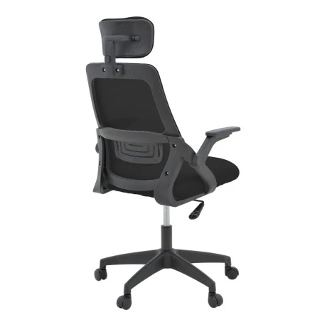 Καρέκλα γραφείου Peja pakoworld mesh ύφασμα μαύρο 58x60x107-117εκ