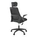 Καρέκλα γραφείου Peja pakoworld mesh ύφασμα μαύρο 58x60x107-117εκ