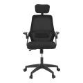 Καρέκλα γραφείου Peja pakoworld mesh ύφασμα μαύρο 58x60x107-117εκ