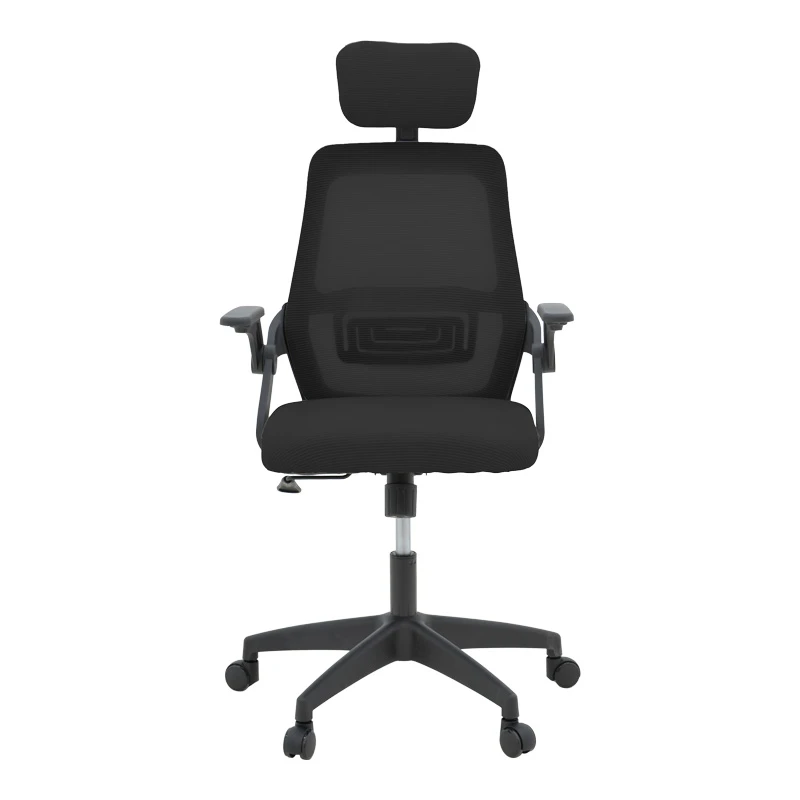Καρέκλα γραφείου Peja pakoworld mesh ύφασμα μαύρο 58x60x107-117εκ