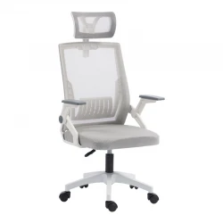 Plymot pakoworld office chair white-mesh grey 48x58x112-122cm