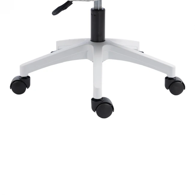 Καρέκλα γραφείου Plymot pakoworld λευκή - mesh γκρι 48x58x112-122εκ