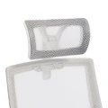 Καρέκλα γραφείου Plymot pakoworld λευκή - mesh γκρι 48x58x112-122εκ
