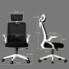 Plymot pakoworld office chair white-mesh black 48x58x112-122cm