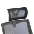 Καρέκλα γραφείου Plymot pakoworld λευκή - mesh μαύρο 48x58x112-122εκ