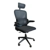 Recko office chair pakoworld mesh fabric in black shade 64x58x123-133cm