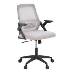 Office chair Reji pakoworld fabric mesh grey-beige and black frame 58x60x89-99cm
