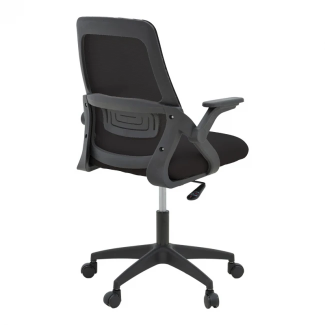 Καρέκλα γραφείου Reji pakoworld mesh ύφασμα μαύρο 58x60x89-99εκ