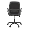 Καρέκλα γραφείου Reji pakoworld mesh ύφασμα μαύρο 58x60x89-99εκ