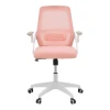 Office chair Reji pakoworld fabric mesh pink-frame white 58x60x89-99cm