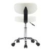 Καρέκλα γραφείου τροχήλατη Mafeshi  pakoworld pu σε λευκή απόχρωση 45x44x70-82εκ